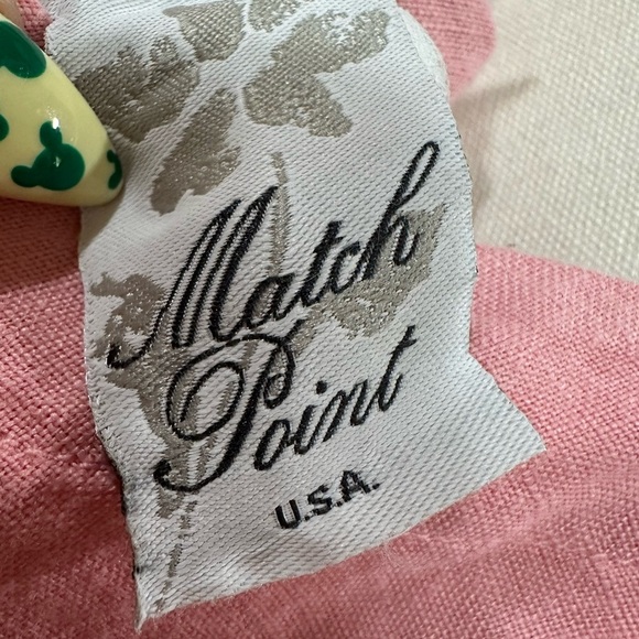 Match Point 100% Linen Elegant Pink Women's Top Size Large - Picture 5 of 6